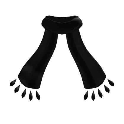 Long Black Scarf y2k emo grunge