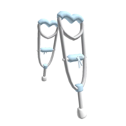 💗Cute Blue heart crutches 3.0