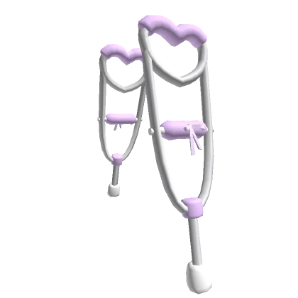 💗Cute Purple heart crutches 3.0