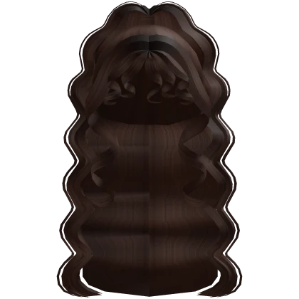 Long Curly Preppy Ponytail in Brown