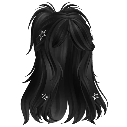 Y2K Half-up Scenecore Hair (Black)