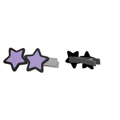 Purple Double Star Hairclips