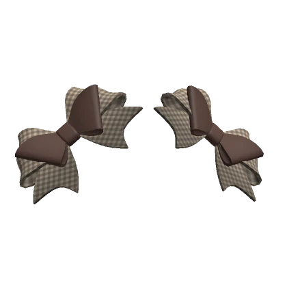 Preppy Brown Plaid Bows