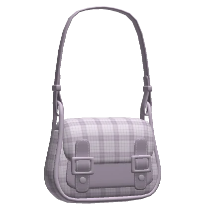 Purple Plaid Shoulder Bag