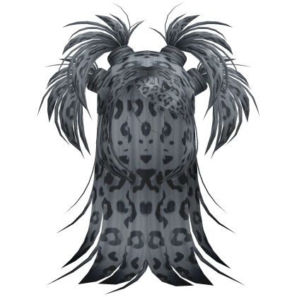 Spiky Emo Messy Grunge Rock Drag Grey Leopard Hair