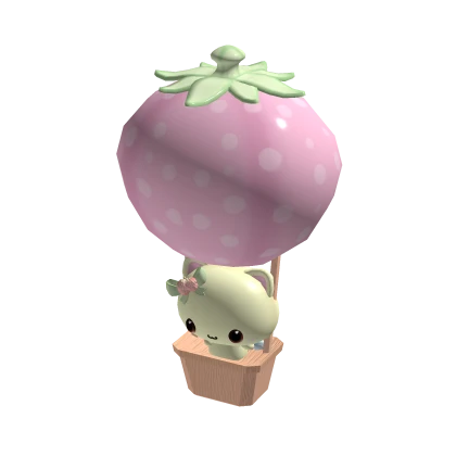 β‘ kawaii strawberry cat x hot air balloon