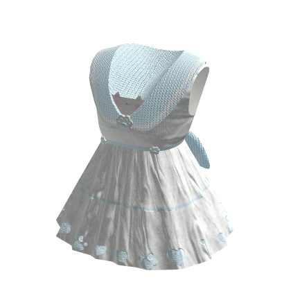 ♡ kawaii kitty paw short school dress ♡ blue