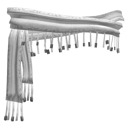  Gaian Temprit Rune Bead White Waist Scarf