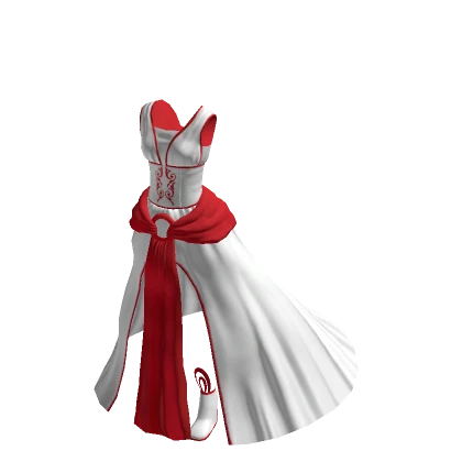 Goddess Gown - White & Red