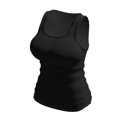 Black curvy cropped Tank top