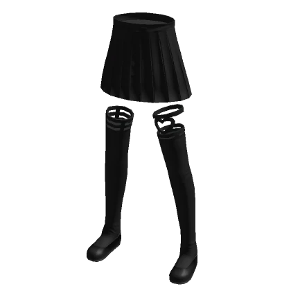 Cute Anime Uniform Skirt - Black