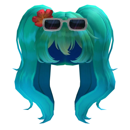 Brazilian Miku green blue anime vocaloid pigtails