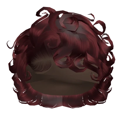 ☆ | Burgundy Curly Bixie Cut
