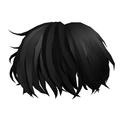 Really Black 3D Messy Hairstyle 0.1050