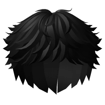 Messy Fluffy Boy Hair (Black)