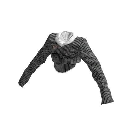 Preppy Striped Crop Polo_BLACK_TOP537