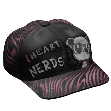 Pink Scene Nerd Panda Cap Sideswept