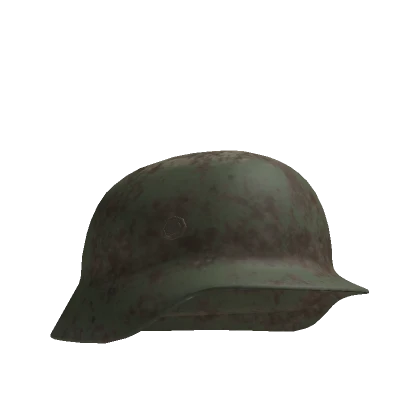 Damaged Steel Helmet Green