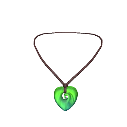 Green jade heart necklace