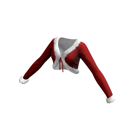 Fur Sweater Red Crop Knitted Warm Christmas Winter