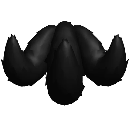 Black Fluffy Triple Fox Tail