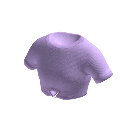 Purple Crop Top T-shirt with Heart Ring