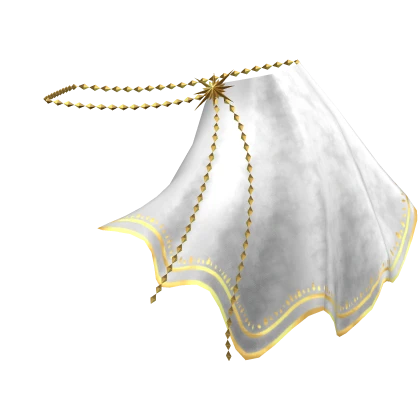 1.0 Blessed royal waist scarf - white/gold 