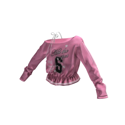 💗Y2K ONE SIDE OFF SHOULDER TOP_PINK