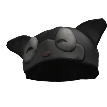 Black Cat Beanie Sideways