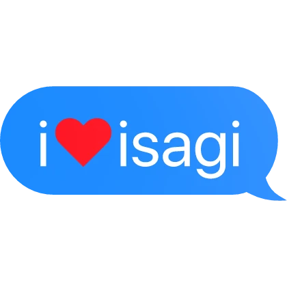 i heart isagi blue lock text