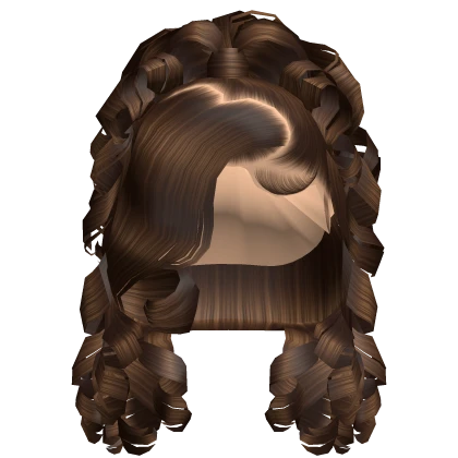 ☆ | Brown Heart Bang Curly Updo