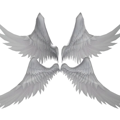 huge white angel wings