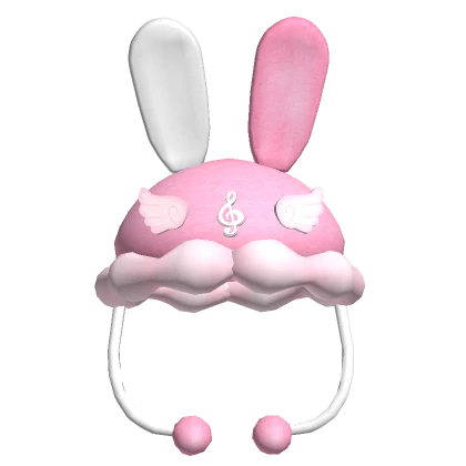 Cute Music Fluffy Bunny Hat