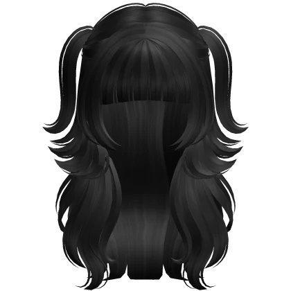 Anime Wolfcut With Twintails (Black)