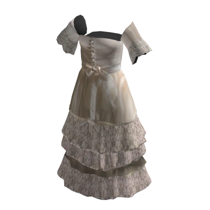 Cottagecore Egg Shell White Dress