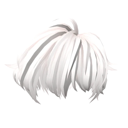 Stylish Messy Spiky Anime Boys Emo Hair (white)