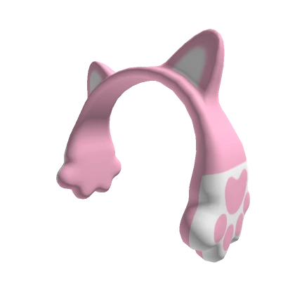 kitty paw pink cute earmuffs