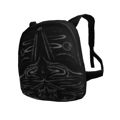 (1.0) Skull Off Shoulder Black Backpack