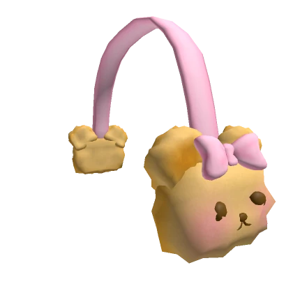 Kawaii bear pink earmuffs