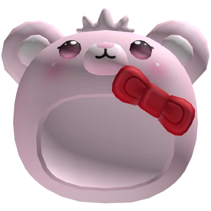 ꒰ ♡ FREE ꒱ cute pink bear hat
