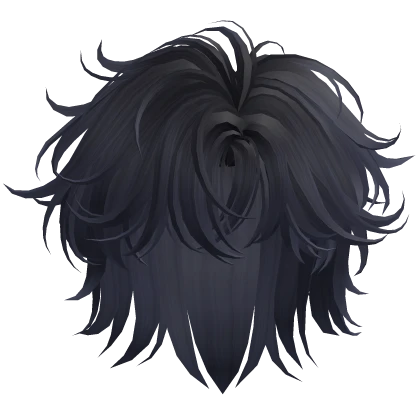 Blue Black Modern Mullet Hair