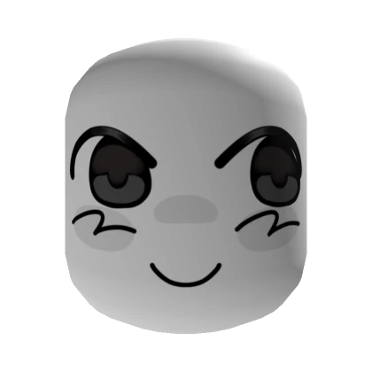 Sneaky Smile Chibi Face [Institutional White]