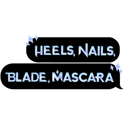 Kpop Demon Hunters Rumi Heels Nails Mascara Text 