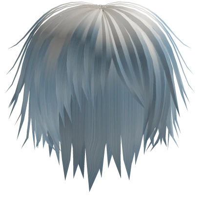 Messy Bangs 2 Tone Emo Hair Blue/White 