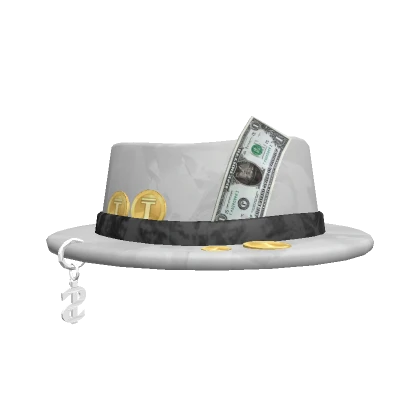 White Rich Sponge Fedora