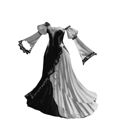 ♾️ Black & white starfall goddess gown