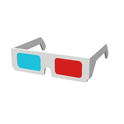 White Anaglyph 3D Glasses