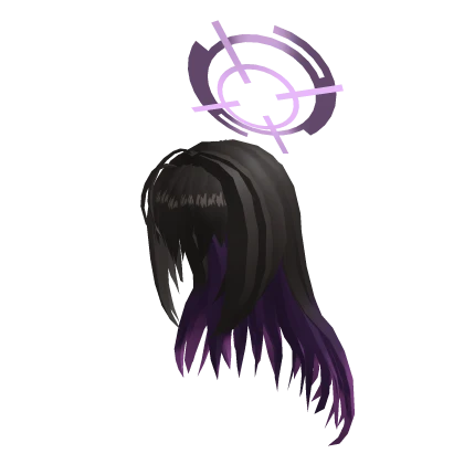 Dark Brown Purple Hair w/ halo 