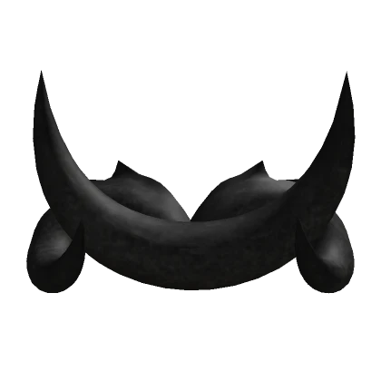 Black large demonic horns