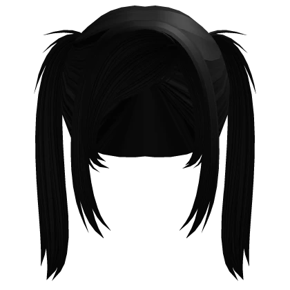  ♡ : black cute punk pigtails 